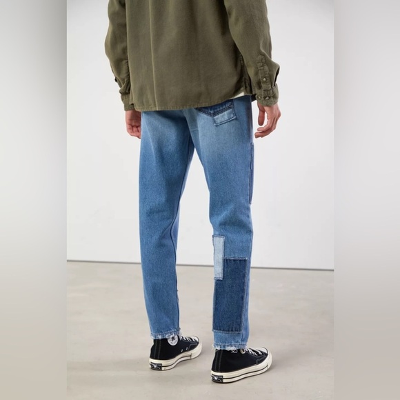 Men’s BDG Dad Jean Medium Wash Patchwork - 32x32 - Picture 2 of 10